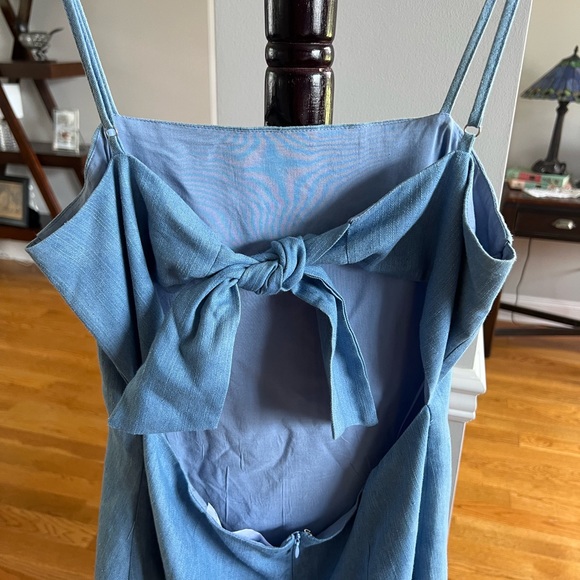 Lizard Thicket Light Denim Cut Out Mini Dress - Picture 3 of 4